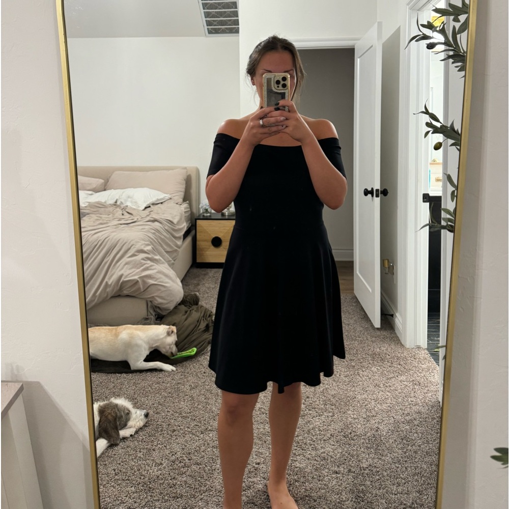 Black off the shoulder dress